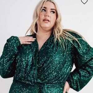 Baltic Born Brussels Sequin Jumpsuit NWT 1X